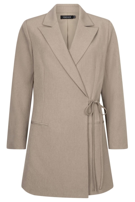 Ydence camel dames jurk | Vooraanzicht