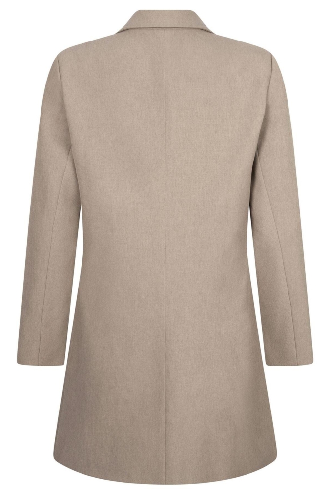 Ydence camel dames jurk | Achteraanzicht