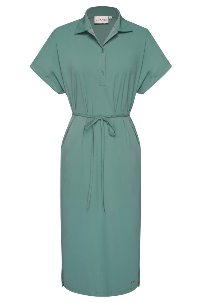 Kimara groene dames jurk | Vooraanzicht
