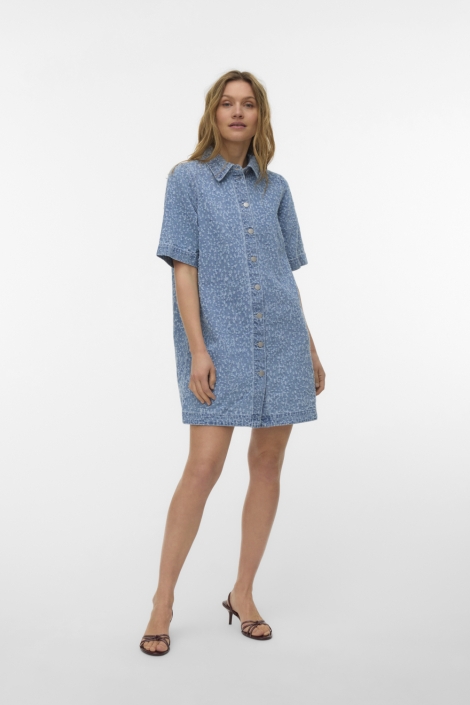 Vero Moda blauwe dames jurk | Model