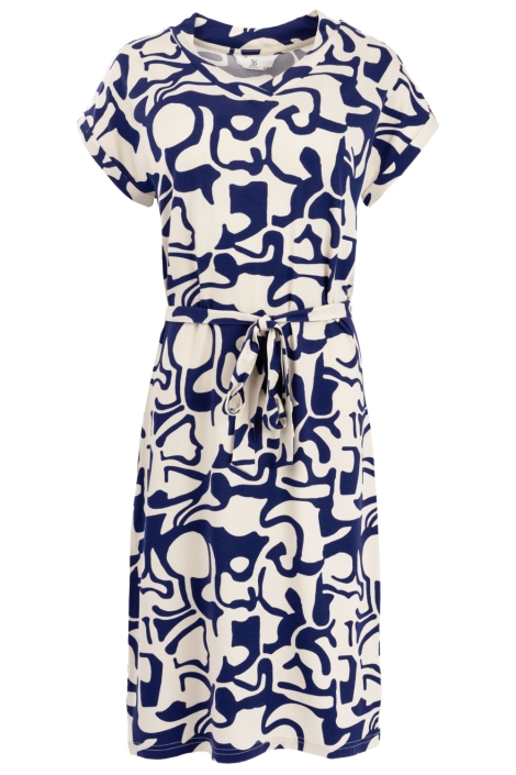 NED blauwe dames jurk | Vooraanzicht