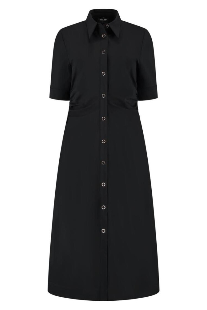 Lady Day zwarte dames jurk | Vooraanzicht