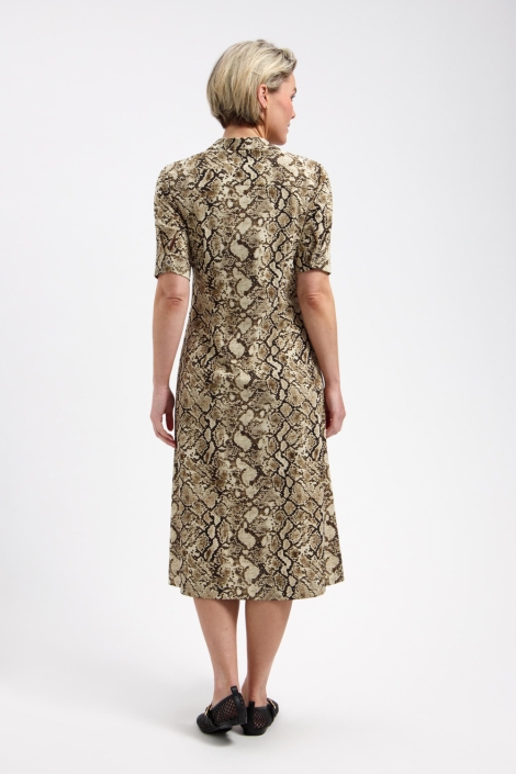 Lady Day multi color dames jurk | Model achteraanzicht