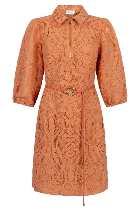Aaiko oranje dames jurk | Vooraanzicht