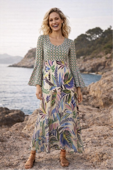 Tessa Koops Jurk VICTORIA BLUE LOTUS DRESS 10149 6532 PINK