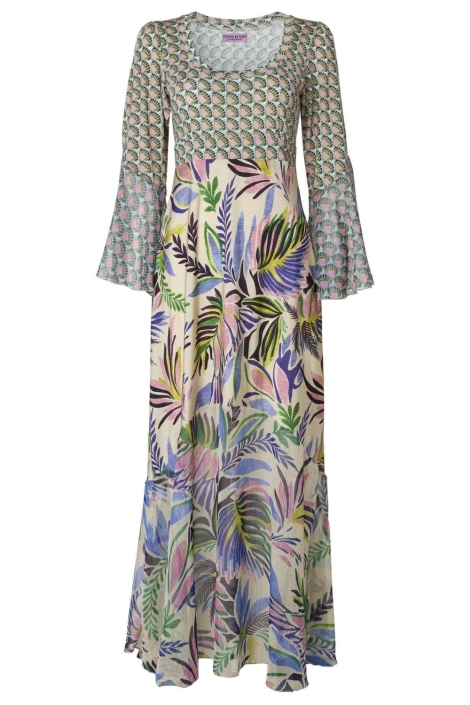 Tessa Koops multi color dames jurk | Vooraanzicht