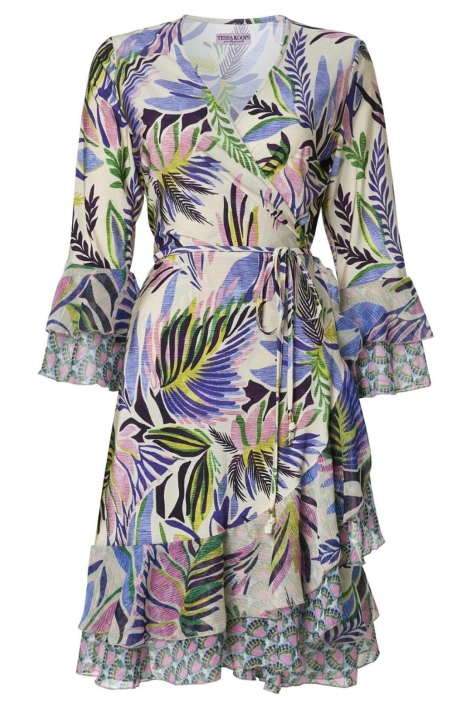 Tessa Koops multi color dames jurk | Vooraanzicht