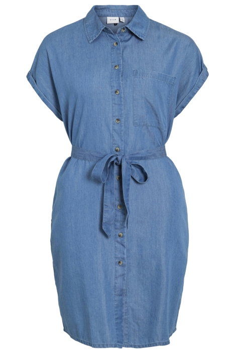 Vila blauwe dames jurk | Vooraanzicht