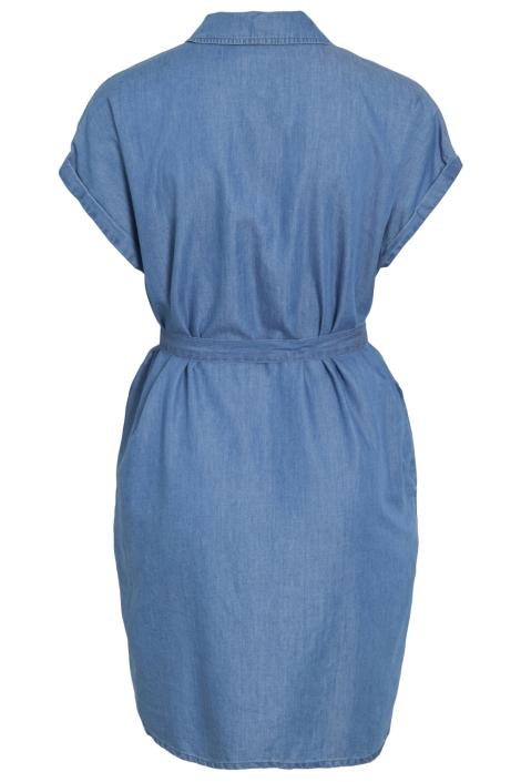 Vila blauwe dames jurk | Achteraanzicht