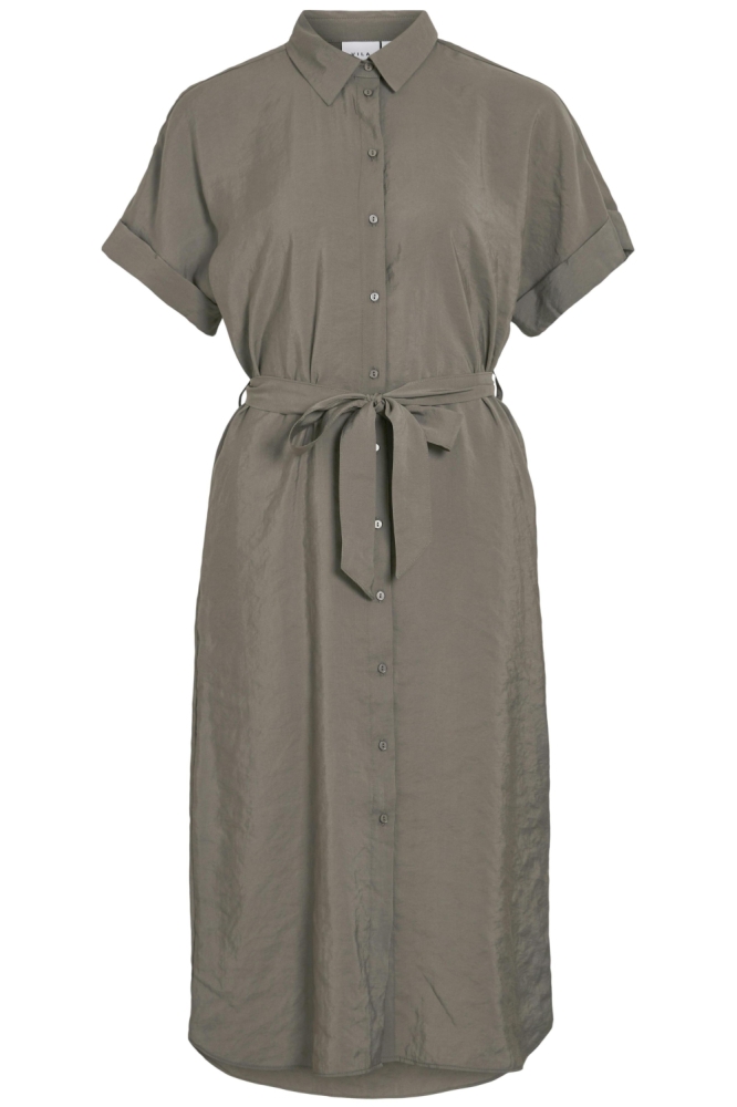 Vila camel dames jurk | Vooraanzicht