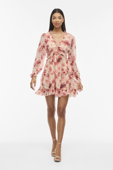 Vila beige dames jurk | Model