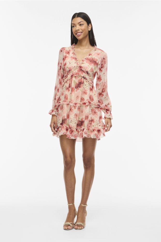 Vila beige dames jurk | Model