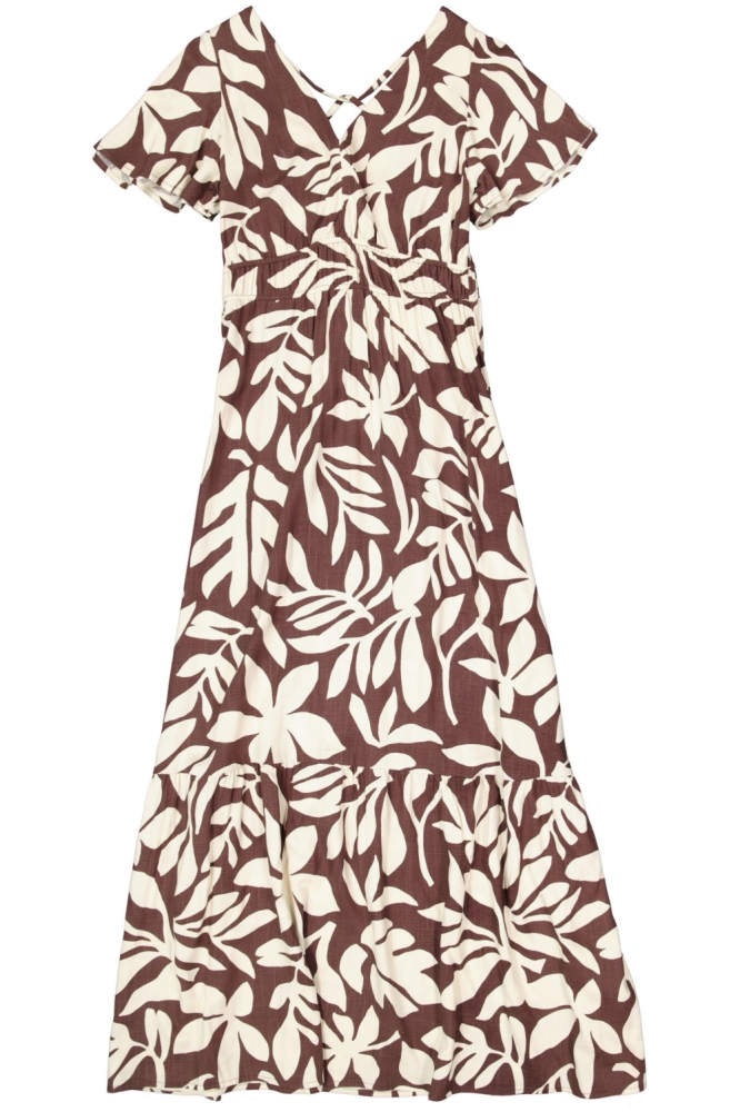 Garcia bruine dames jurk | Close up