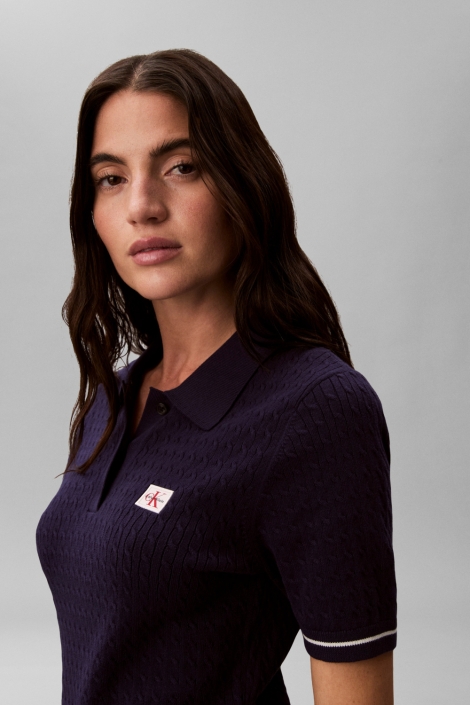 Calvin Klein blauwe dames jurk | Close up