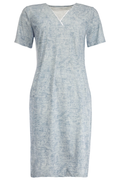 NED blauwe dames jurk | Vooraanzicht