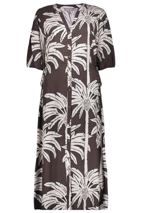 Geisha bruine dames jurk | Vooraanzicht