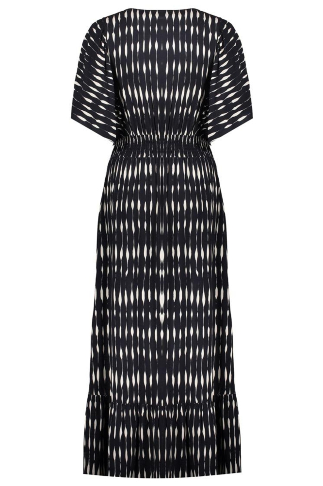 Geisha zwarte dames jurk | Achteraanzicht