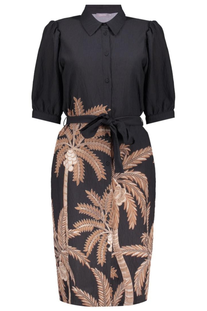 Geisha zwarte dames jurk | Vooraanzicht