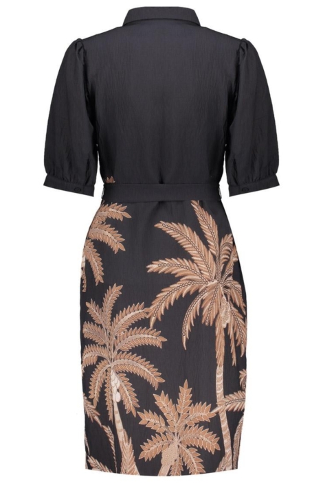 Geisha zwarte dames jurk | Achteraanzicht