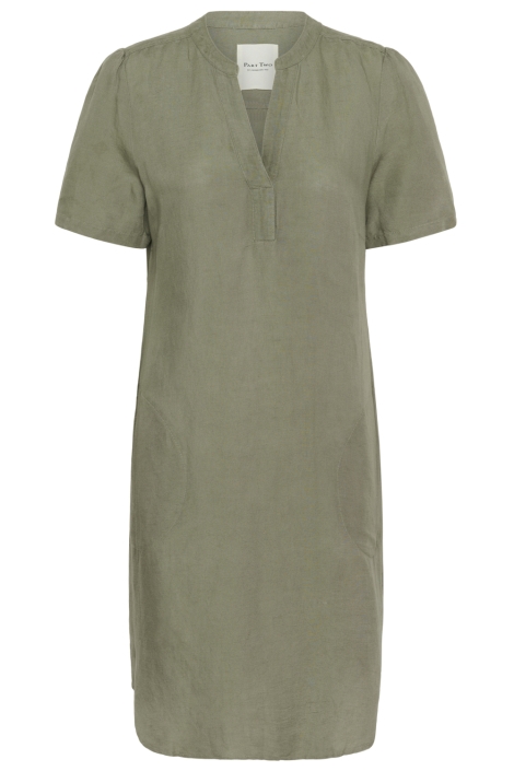 Part Two groene dames jurk | Vooraanzicht