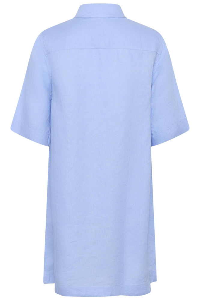 Part Two blauwe dames jurk | Model achteraanzicht