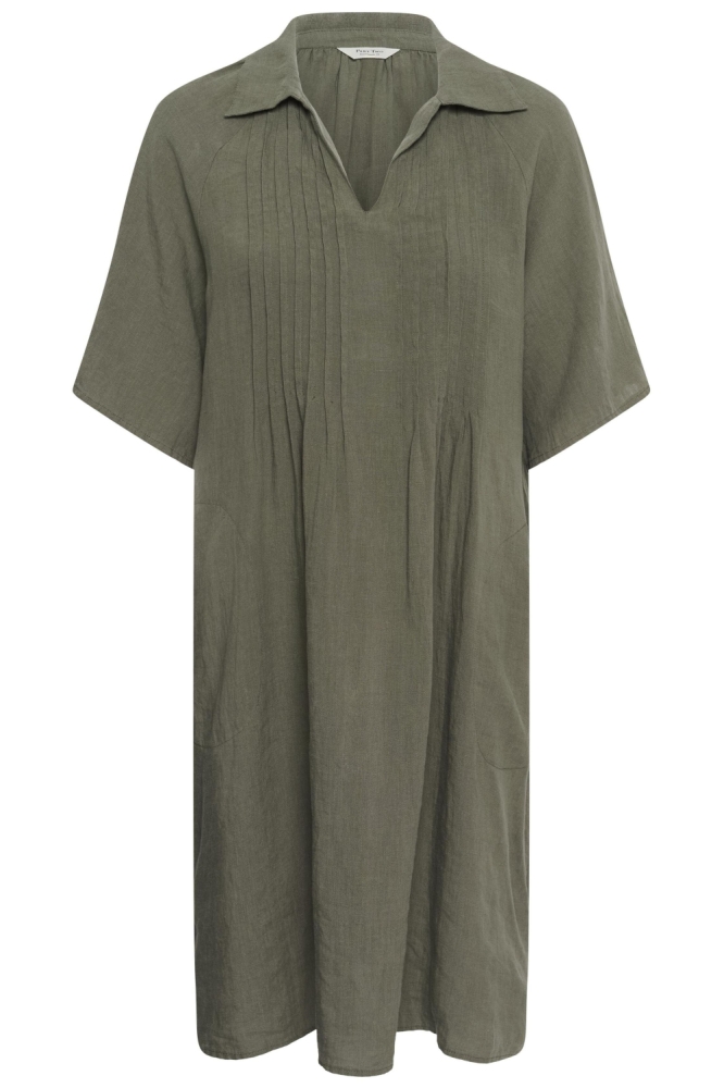 Part Two groene dames jurk | Vooraanzicht