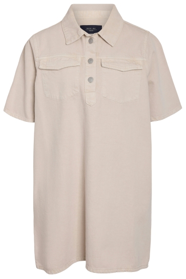 Noisy may Jurk NMINDIE S/S SHORT DRESS COLOR BOX 27036747 PUMICE STONE
