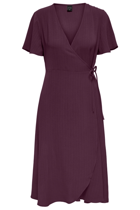 Only bordeaux dames jurk | Vooraanzicht