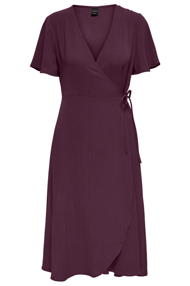 Only bordeaux dames jurk | Vooraanzicht