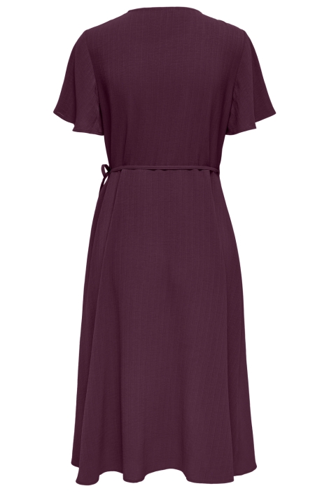 Only bordeaux dames jurk | Achteraanzicht
