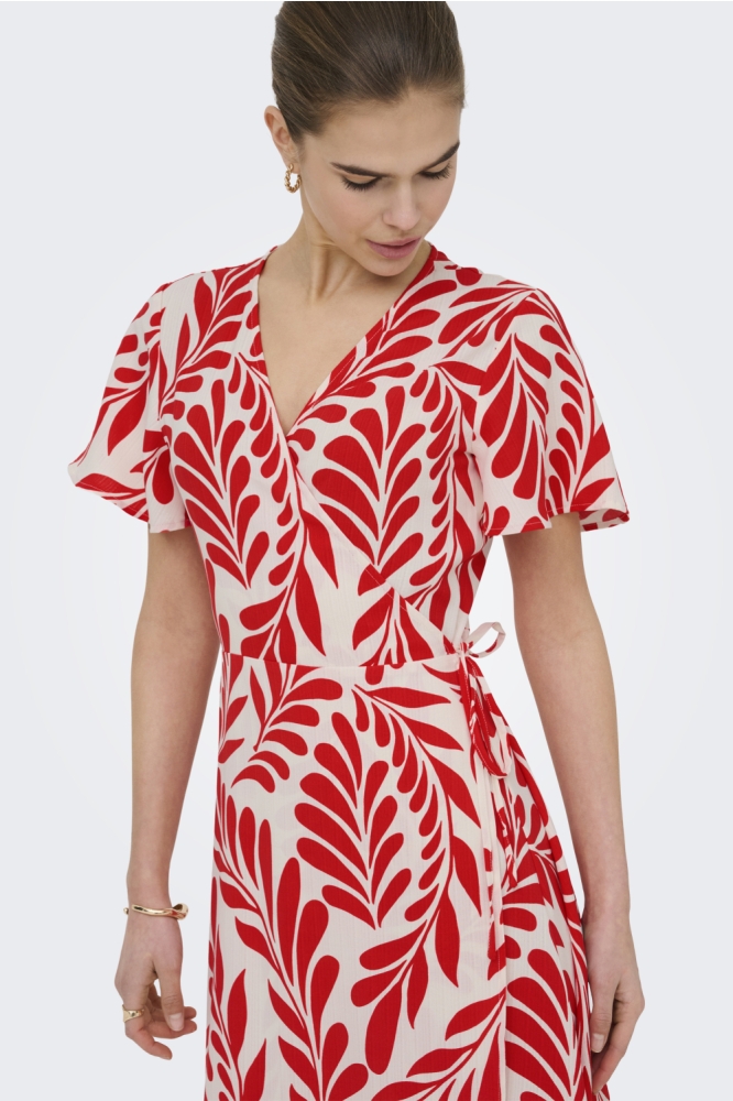 Only rode dames jurk | Close up