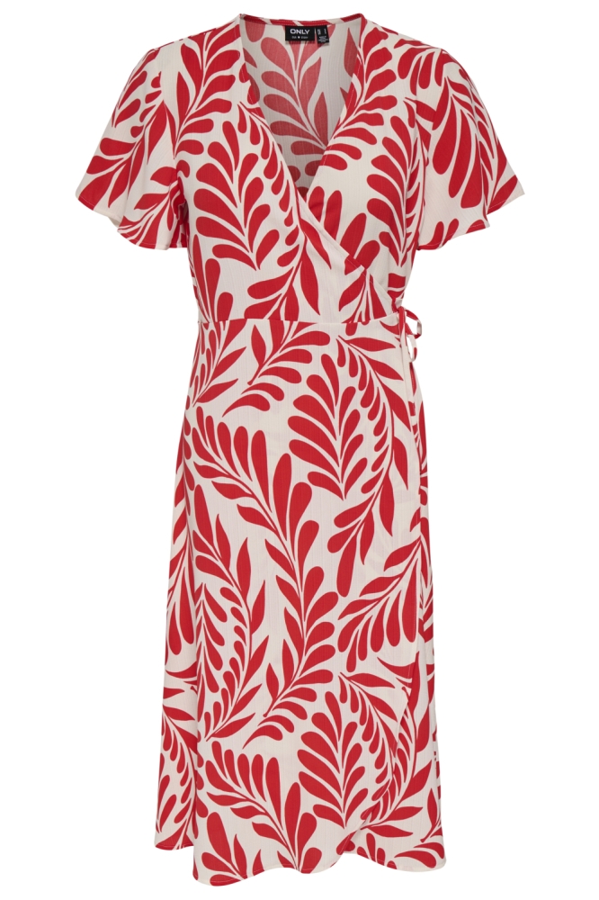 Only rode dames jurk | Vooraanzicht