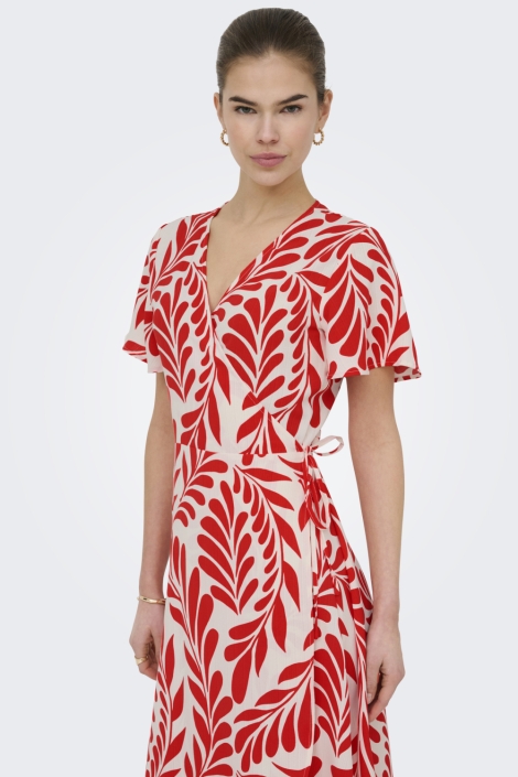 Only rode dames jurk | Close up