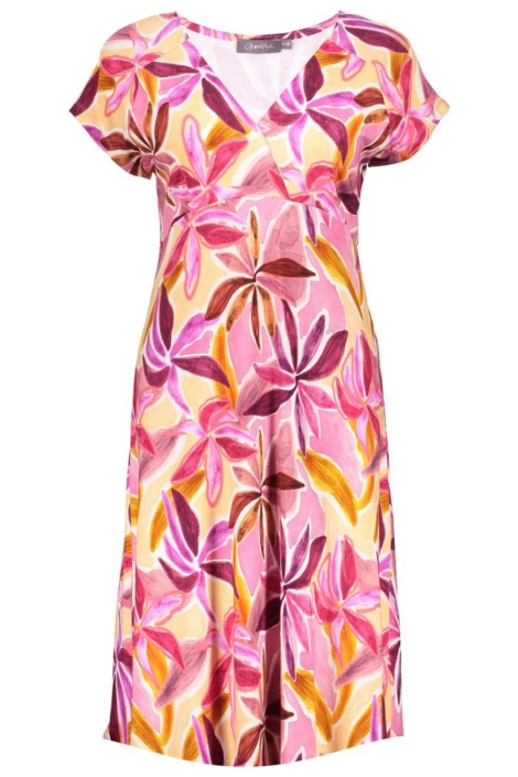 Geisha multi color dames jurk | Vooraanzicht