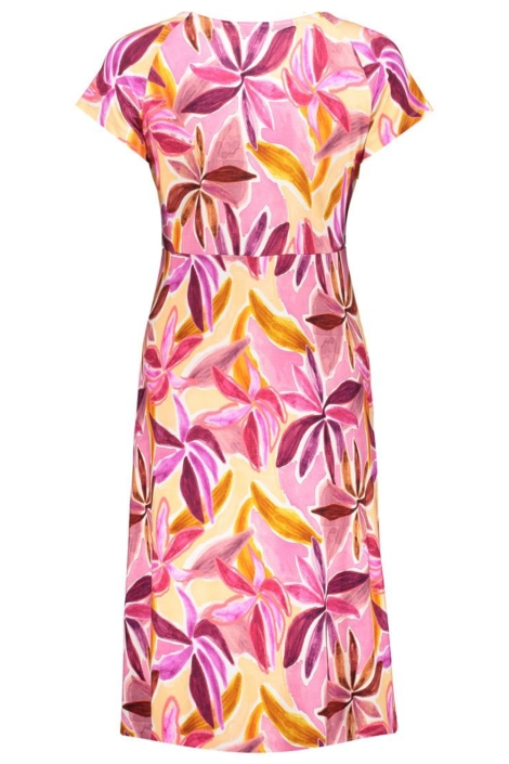 Geisha multi color dames jurk | Achteraanzicht