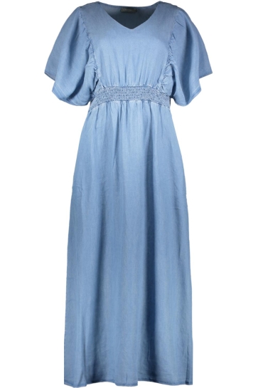 Geisha Jurk JURK MET KORTE MOUWEN 67163 10 000630 MID BLUE