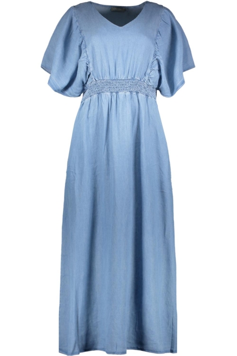 Geisha blauwe dames jurk | Vooraanzicht