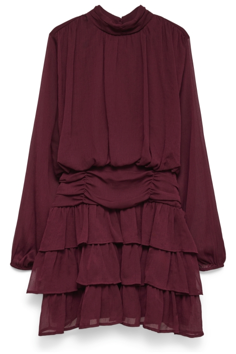 Vero Moda bordeaux dames jurk | Vooraanzicht