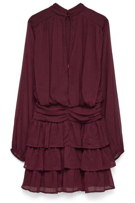 Vero Moda bordeaux dames jurk | Achteraanzicht