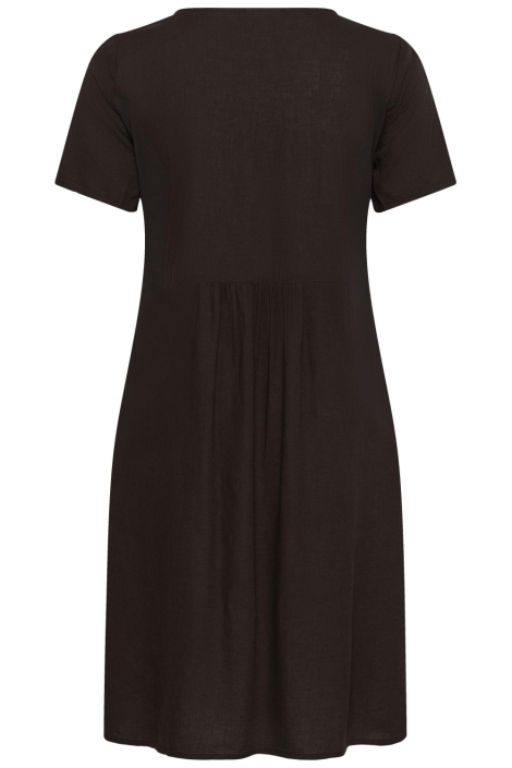 Kaffe bruine dames jurk | Achteraanzicht