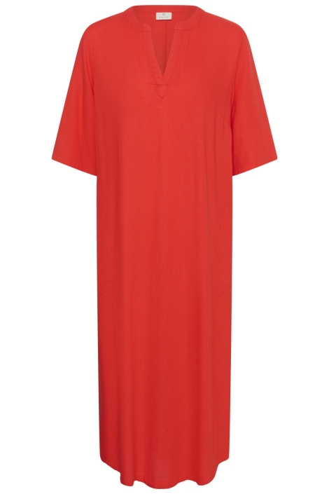 Kaffe rode dames jurk | Vooraanzicht