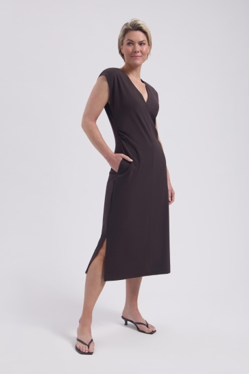 Lady Day Jurk DORIS DRESS L36 375 3218 DARK BROWN