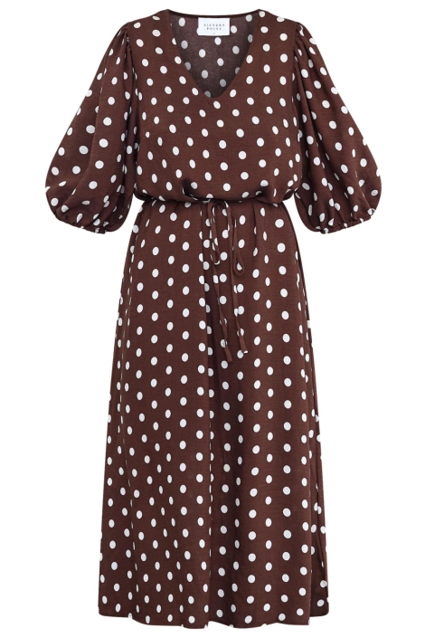 SisterS point bruine dames jurk | Vooraanzicht