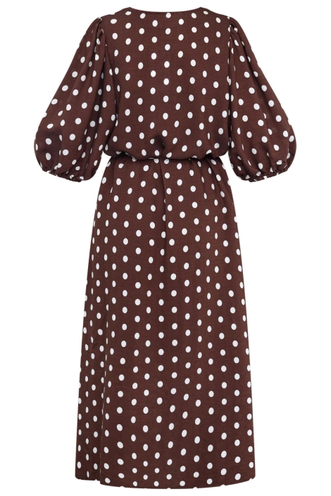 SisterS point bruine dames jurk | Achteraanzicht