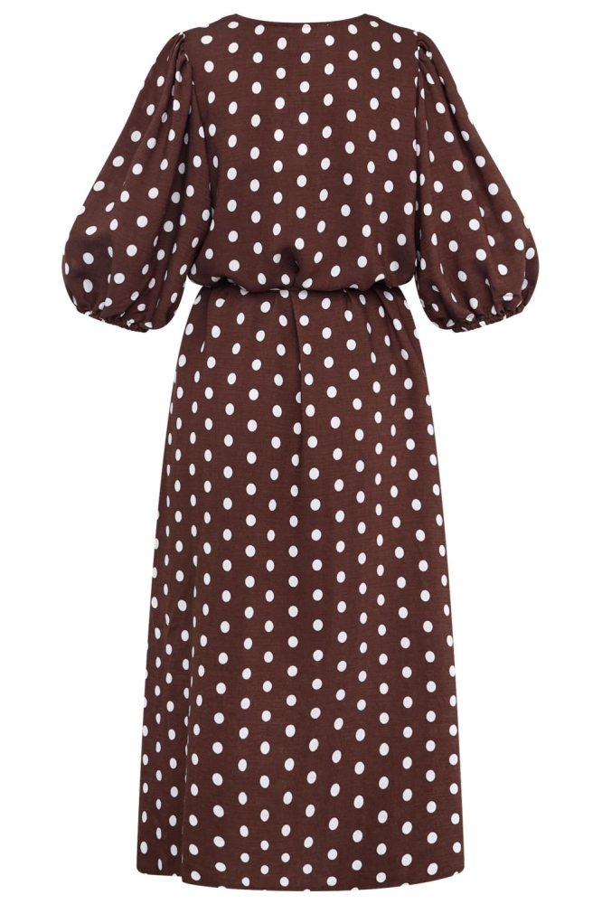 SisterS point bruine dames jurk | Achteraanzicht