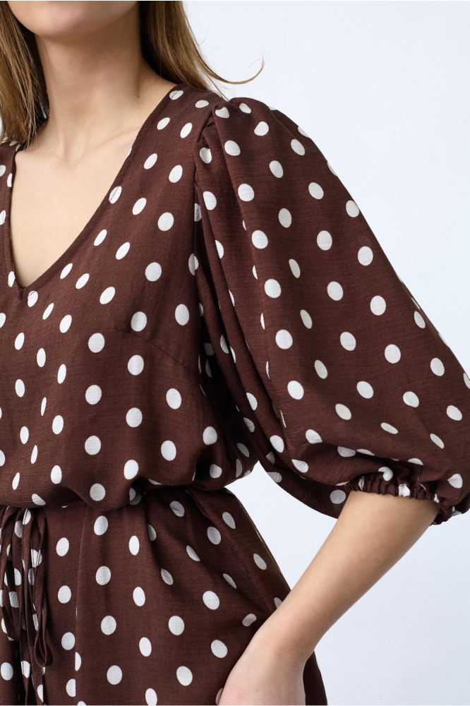 SisterS point bruine dames jurk | Close up