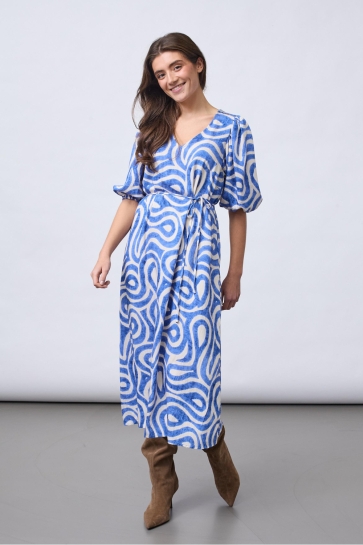 SisterS point Jurk VENTIA V DR4 18562 BLUE ETHNIC