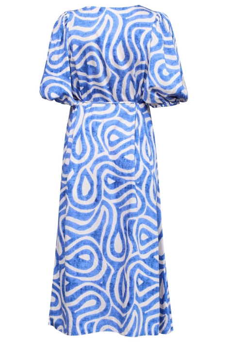 SisterS point blauwe dames jurk | Achteraanzicht