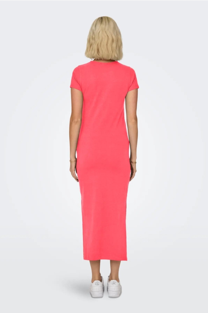 Jacqueline de Yong roze dames jurk | Model achteraanzicht