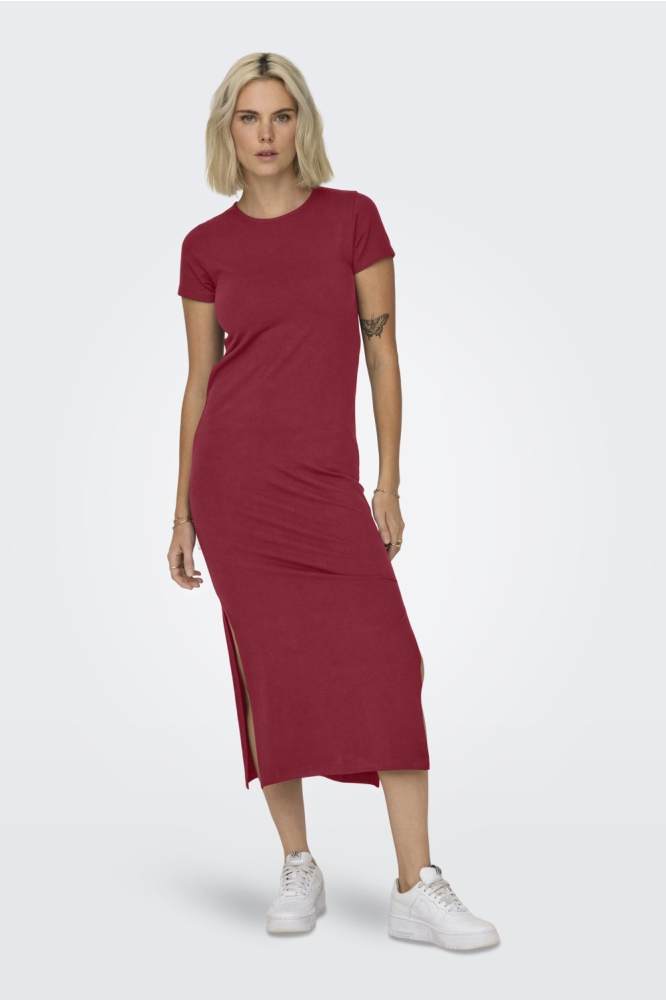 Jacqueline de Yong bordeaux dames jurk | Model